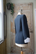 Load image into Gallery viewer, Vintage Frank Usher 1980s classic - elegant blazer - Black jacket
