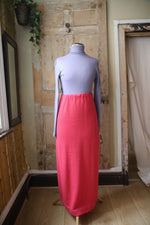 Load image into Gallery viewer, Vintage 1970s Wool Mix Maxi Skirt – Pink – Long Retro A-Line Skirt
