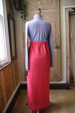 Load image into Gallery viewer, Vintage 1970s Wool Mix Maxi Skirt – Pink – Long Retro A-Line Skirt
