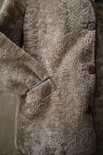 Load image into Gallery viewer, Vintage 1970s sheepskin and leather cropped coat - Smith and sons - England made
