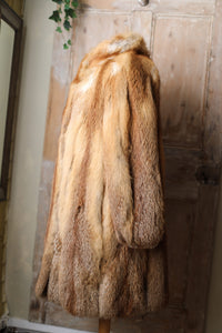 Real 1970s Fur Red Fox Vintage Luxury Coat Furry Jacket Coat Medium