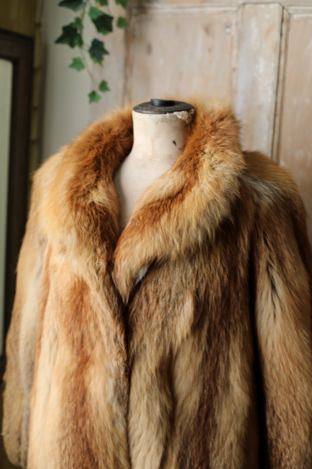 Real 1970s Fur Red Fox Vintage Luxury Coat Furry Jacket Coat Medium