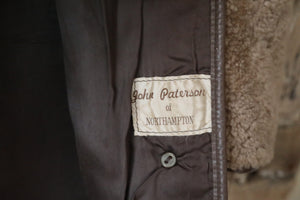 Vintage 1970s sheepskin and leather cropped coat - Smith and sons - England made